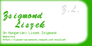 zsigmond liszek business card